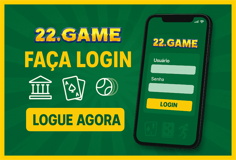 Imagem destacando login seguro na 22GAME para novos usuários
